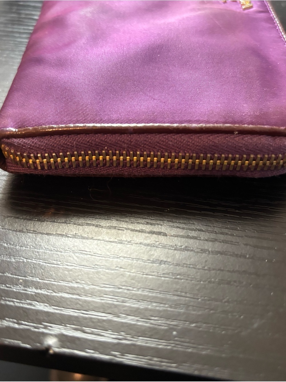 Authentic Prada Tessuto Nylon Zip-Around Long Wallet – Violet/Purple - Picture 3 of 12